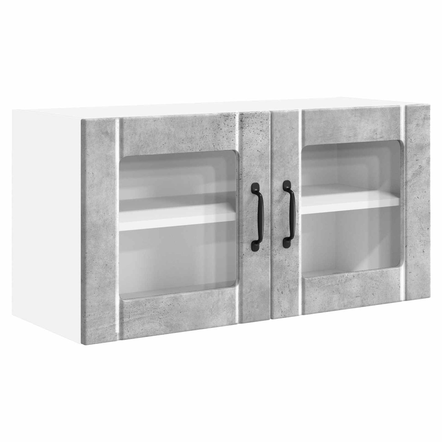 Vegghylle PORTO Betonggrå 80 x 31 x 40 cm Konstruert tre