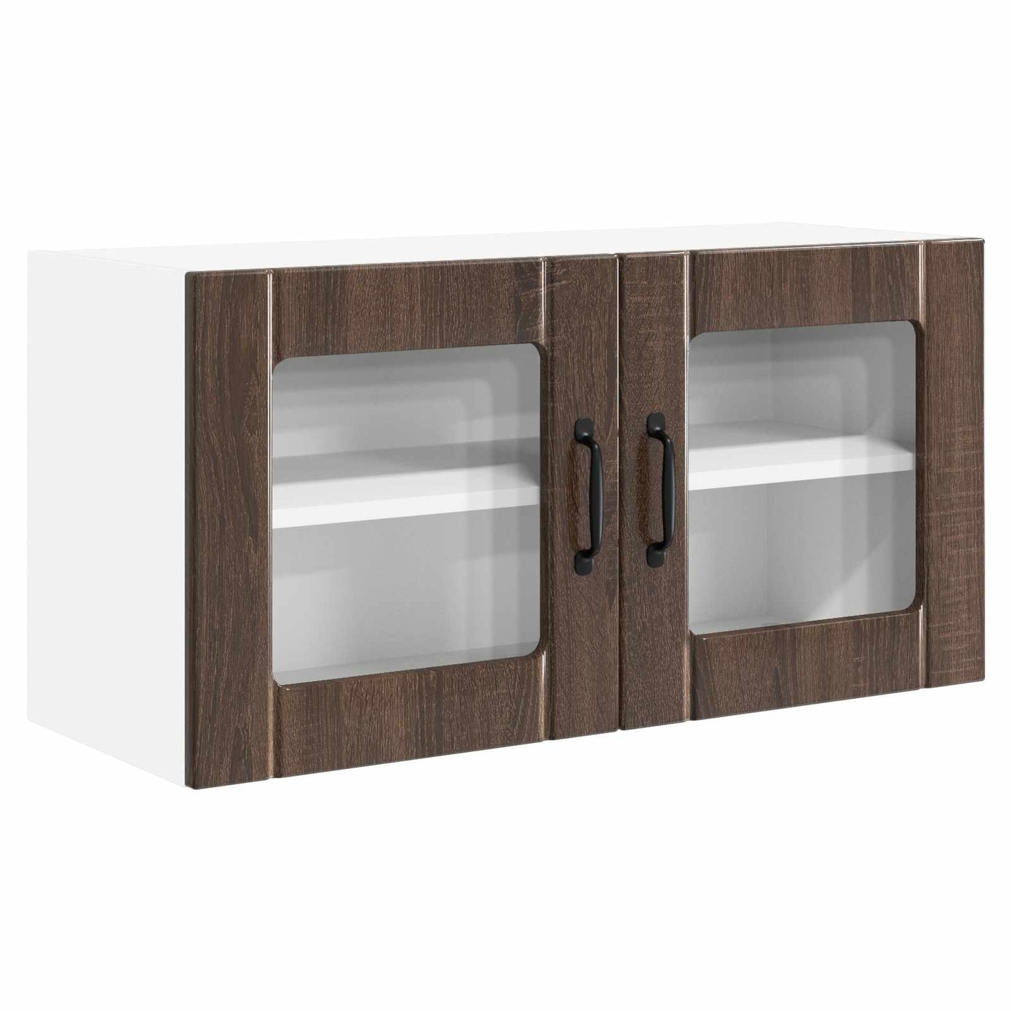 Vegghylle PORTO Brun Eik 80 x 31 x 40 cm Konstruert tre