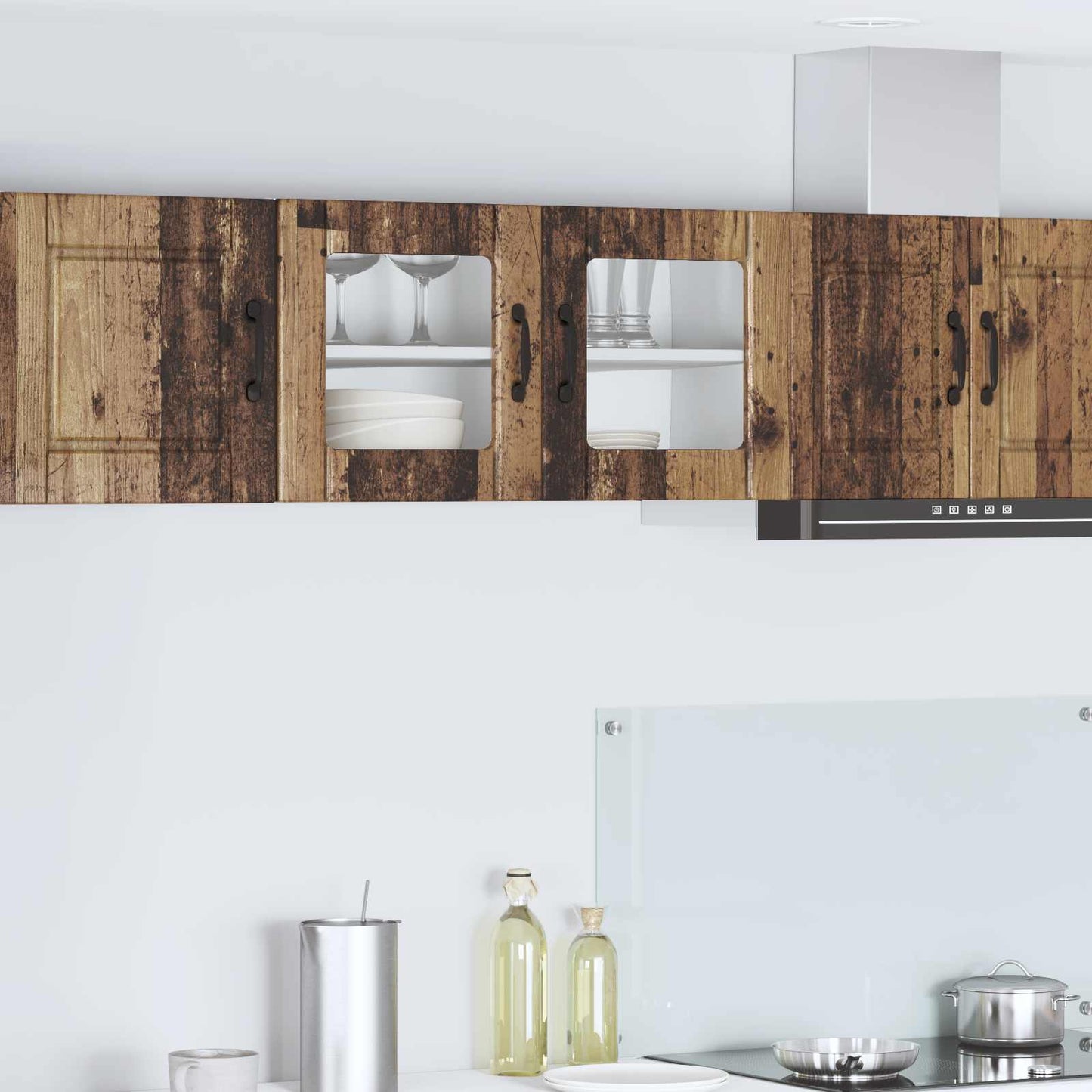 Vegghylle PORTO Gammelt tre 80 x 31 x 40 cm Konstruert tre