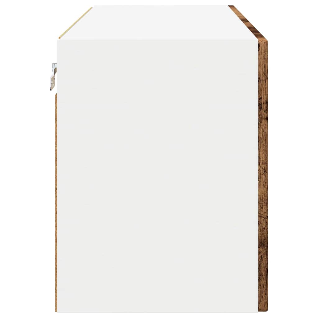 Vegghylle PORTO Gammelt tre 80 x 31 x 40 cm Konstruert tre
