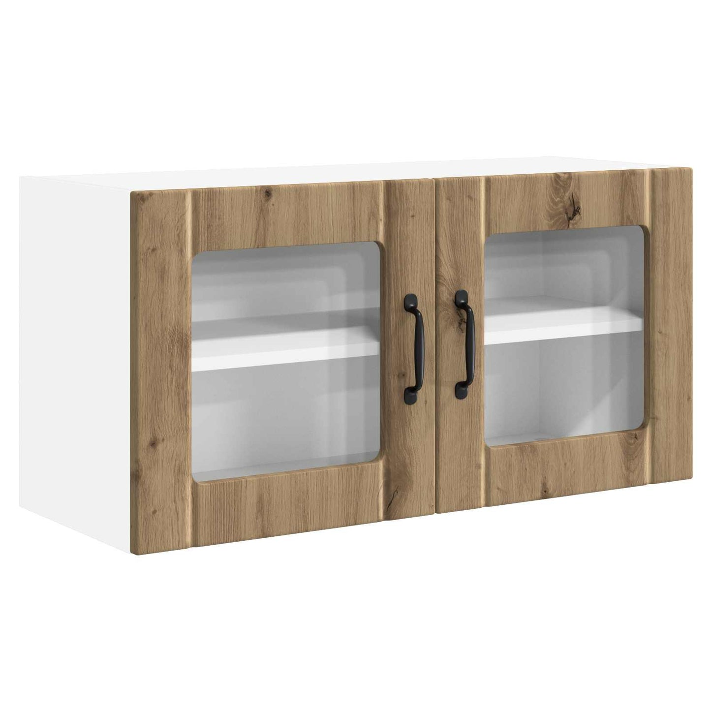 Vegghylle PORTO Artisan Eik 80 x 31 x 40 cm Konstruert tre