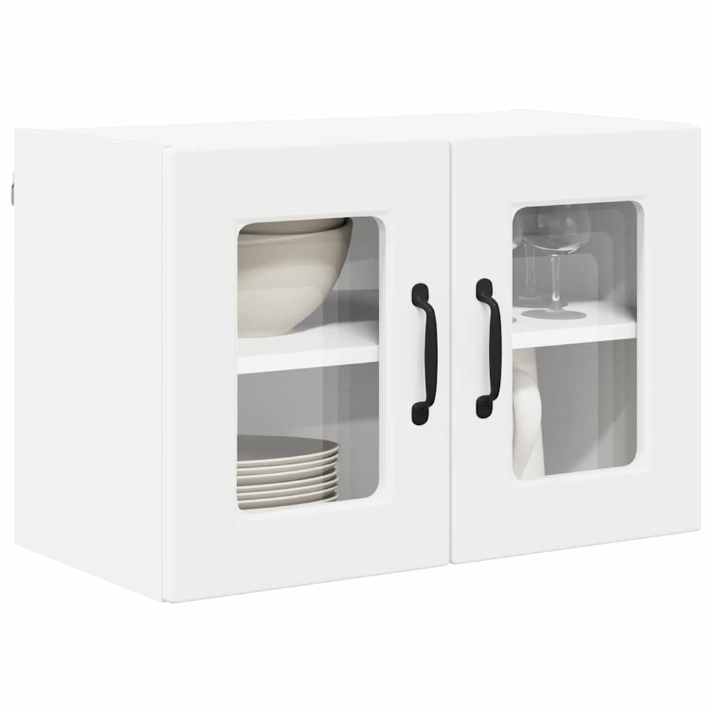 Vegghylle PORTO 2 pcs Hvit 60 x 31 x 40 cm Konstruert tre