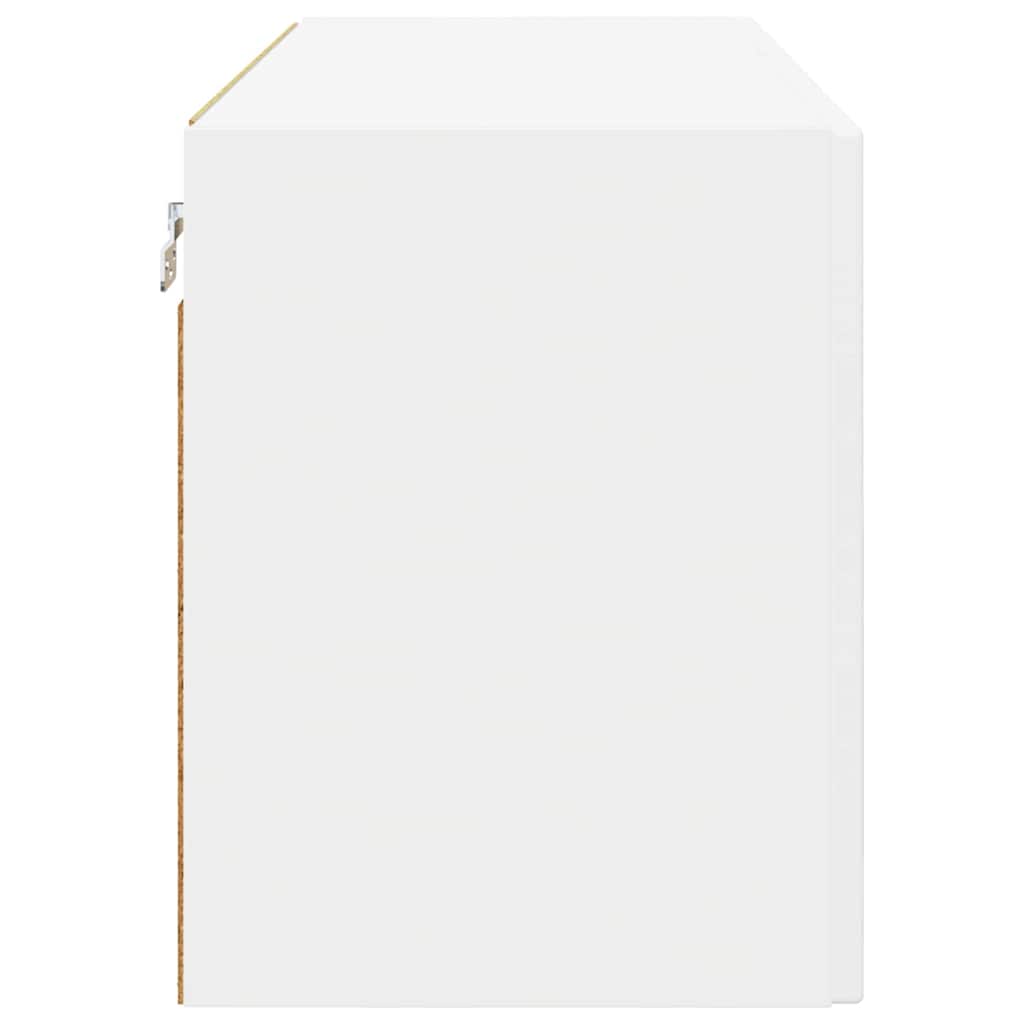 Vegghylle PORTO 2 pcs Hvit 60 x 31 x 40 cm Konstruert tre