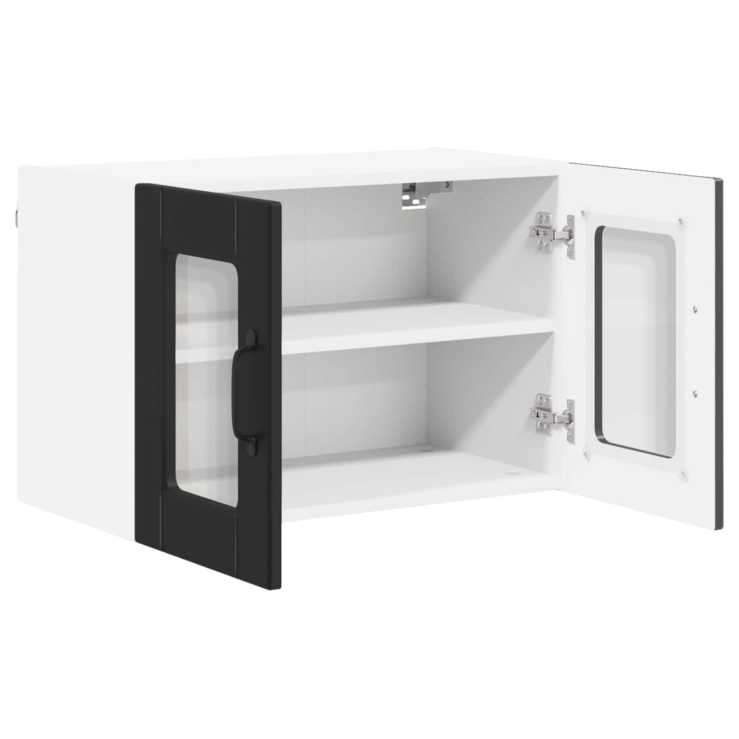 Vegghylle PORTO 2 pcs Svart 60 x 31 x 40 cm Konstruert tre