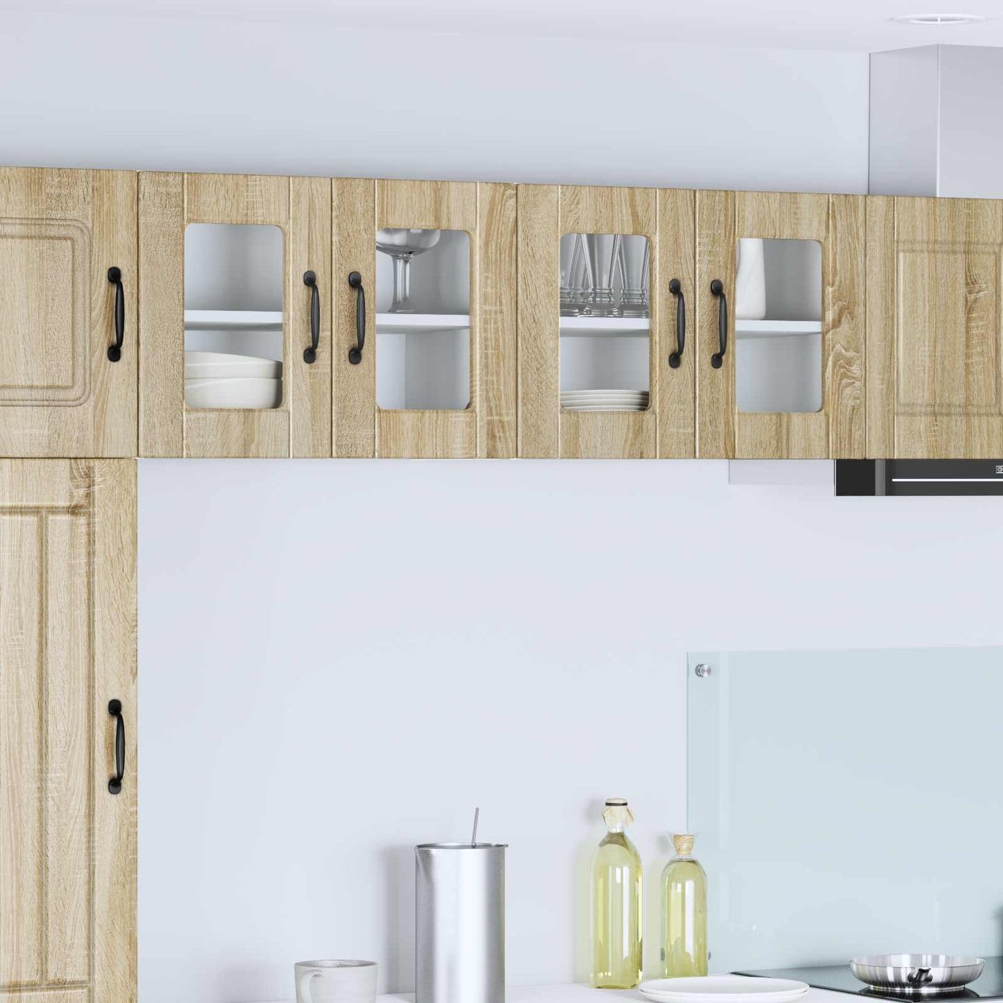 Vegghylle PORTO 2 pcs Sonoma eik 60 x 31 x 40 cm Konstruert tre
