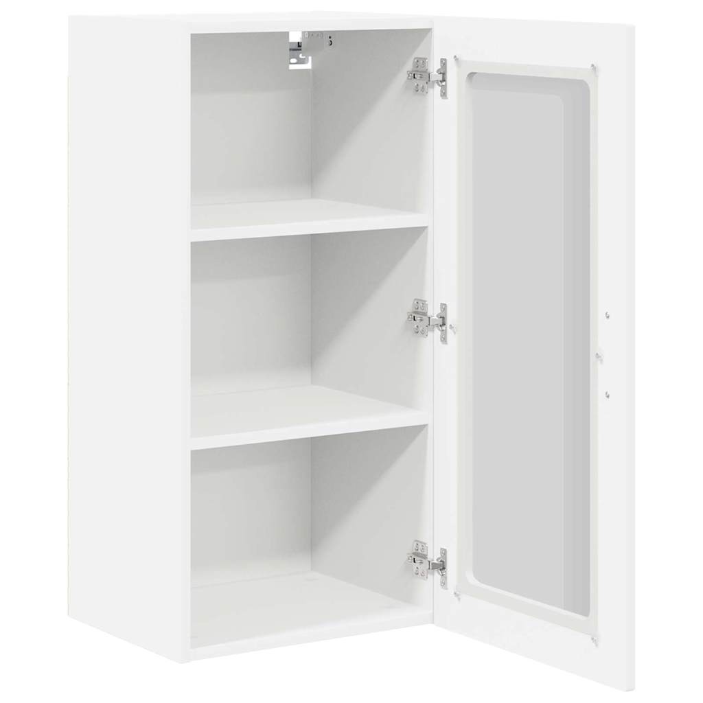 Vegghylle PORTO 2 pcs Hvit 40 x 31 x 80 cm Konstruert tre