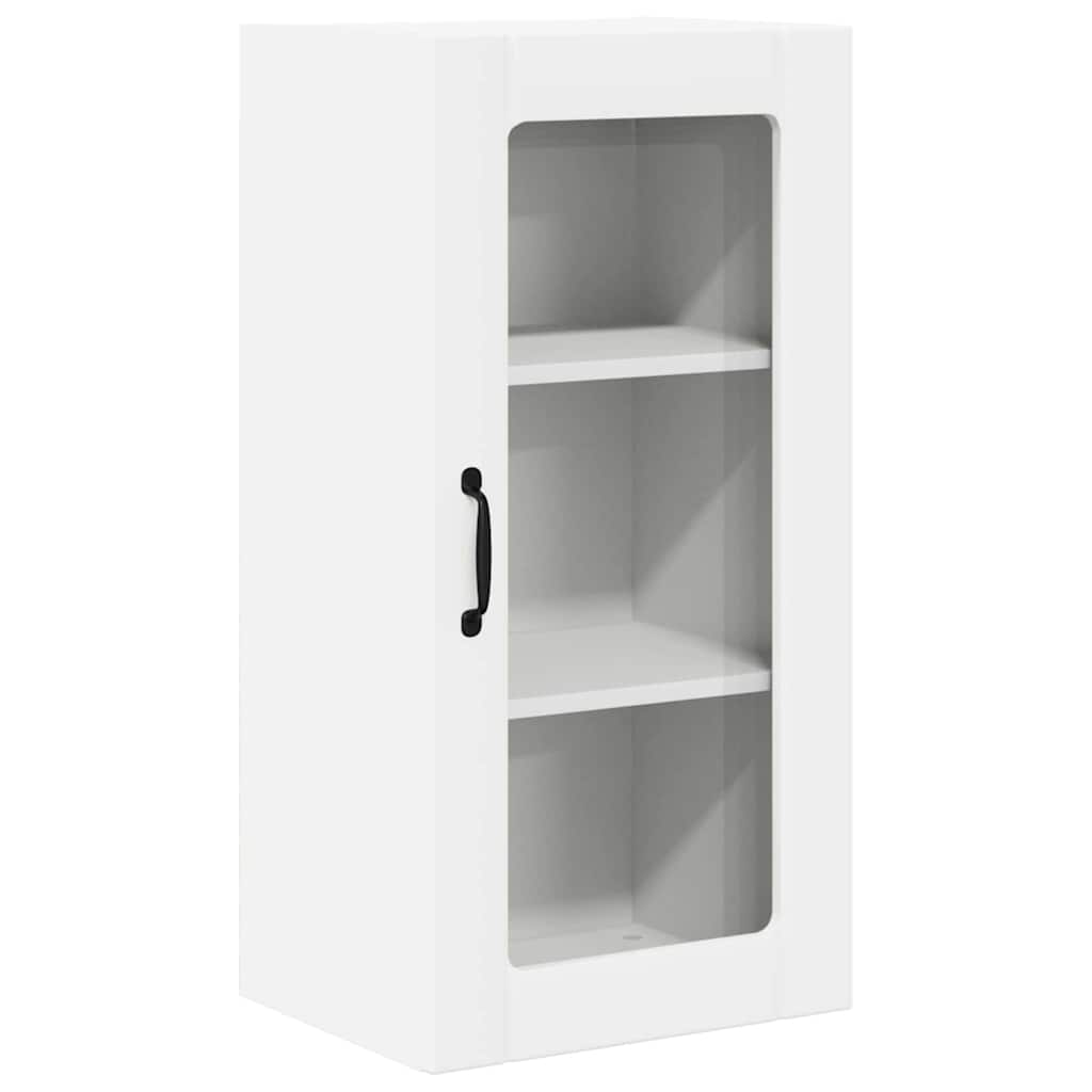 Vegghylle PORTO 2 pcs Hvit 40 x 31 x 80 cm Konstruert tre
