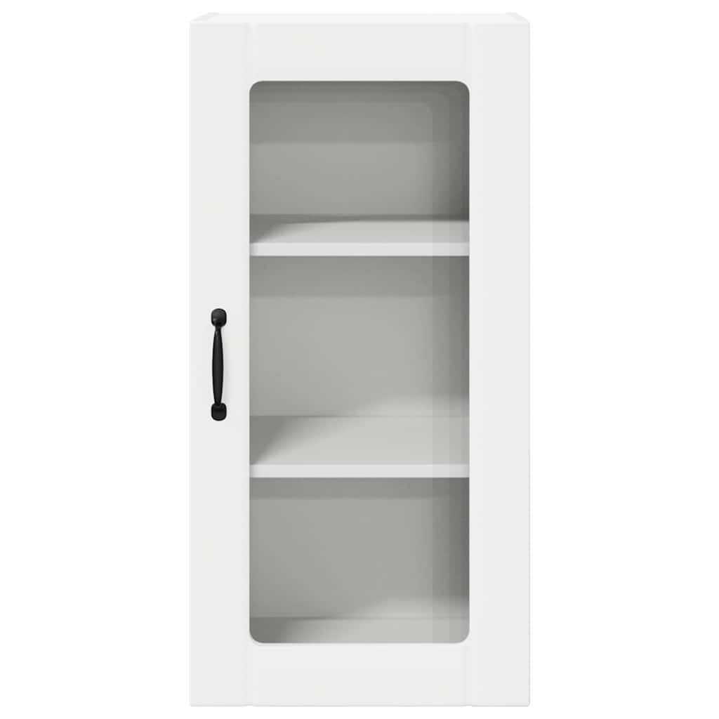 Vegghylle PORTO 2 pcs Hvit 40 x 31 x 80 cm Konstruert tre