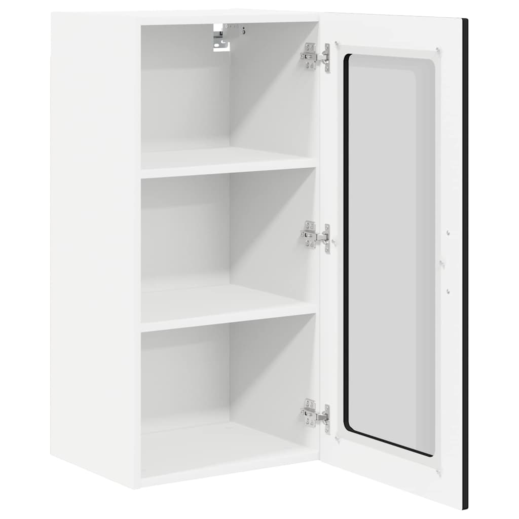 Vegghylle PORTO Svart 40 x 31 x 80 cm Konstruert tre