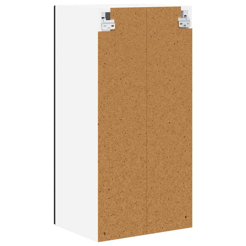 Vegghylleskap PORTO 2 pcs Svart 40 x 31 x 80 cm Konstruert tre