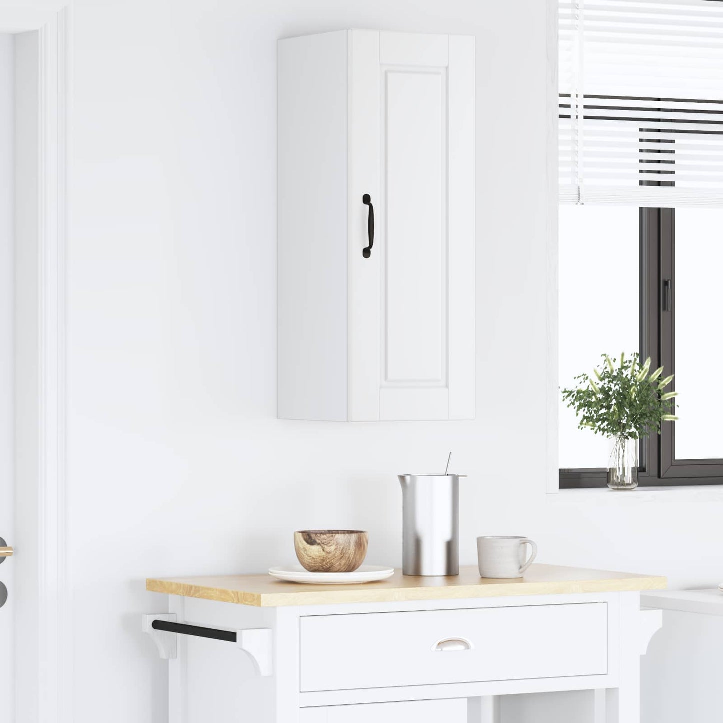 Veggskap PORTO Hvit 30 x 31 x 80 cm Konstruert tre