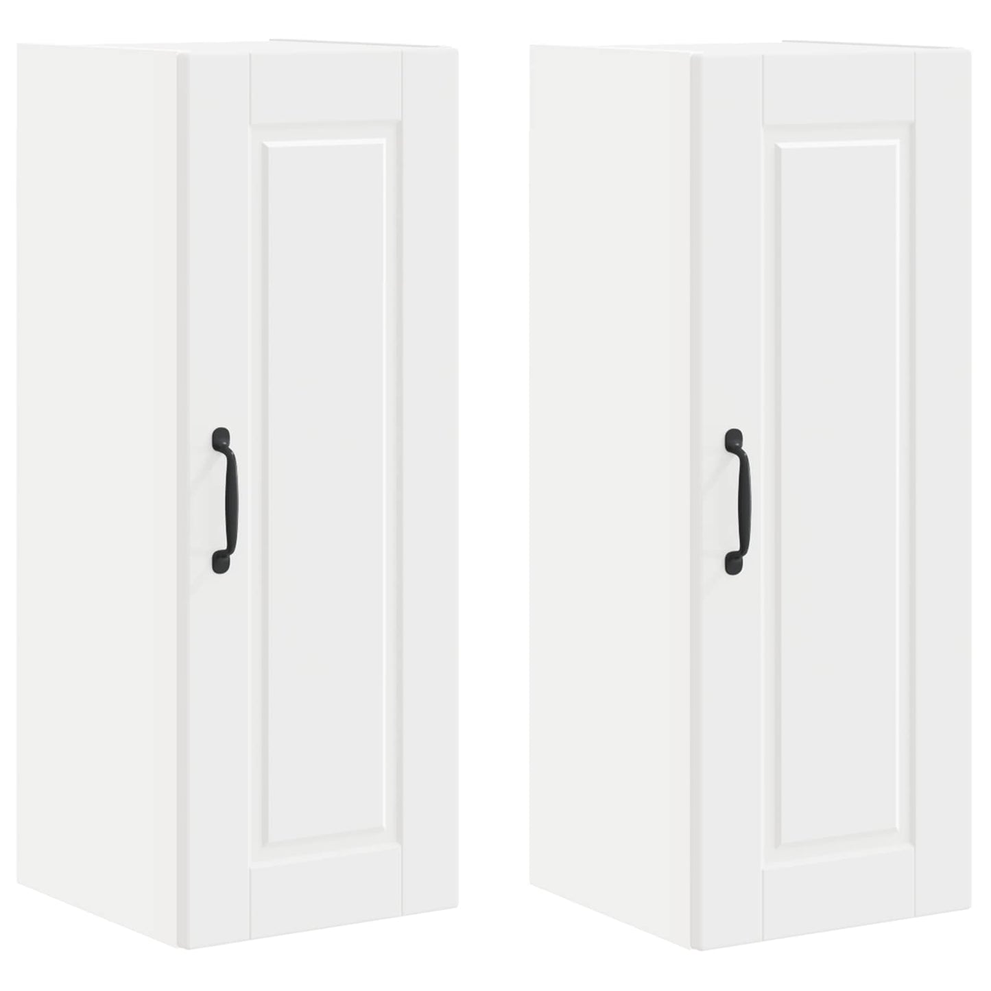 Veggskap PORTO 2 pcs Hvit 30 x 31 x 80 cm Konstruert tre
