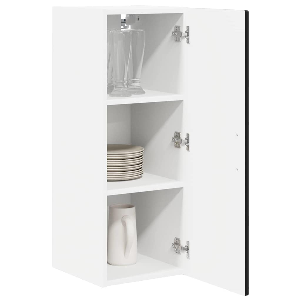 Veggskap PORTO Svart 30 x 31 x 80 cm Konstruert tre