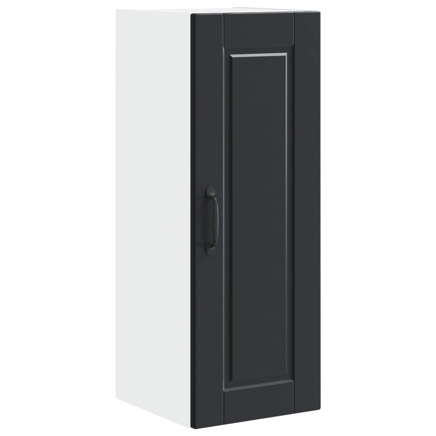 Veggskap PORTO 2 pcs Svart 30 x 31 x 80 cm Konstruert tre