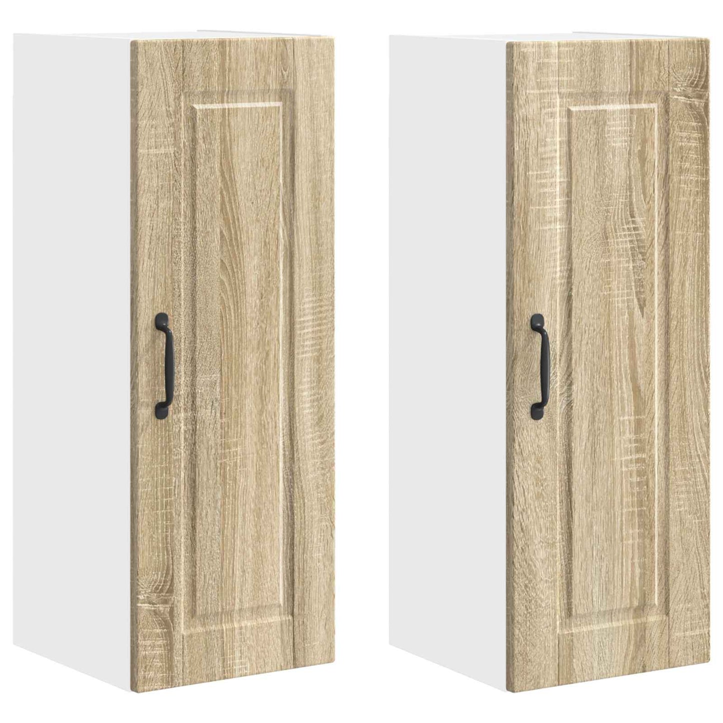 Veggskap PORTO 2 pcs Sonoma eik 30 x 31 x 80 cm Konstruert tre