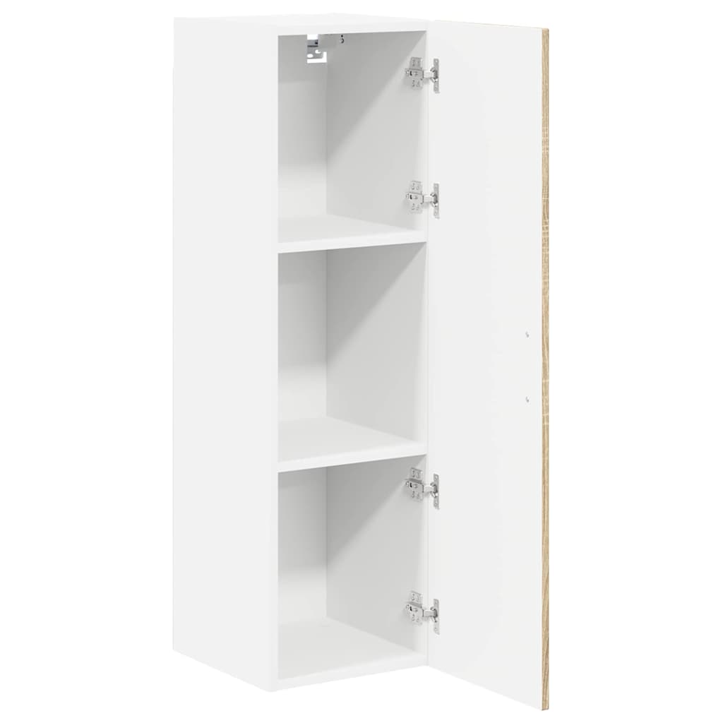 Veggskap PORTO 2 pcs Sonoma eik 30 x 31 x 80 cm Konstruert tre