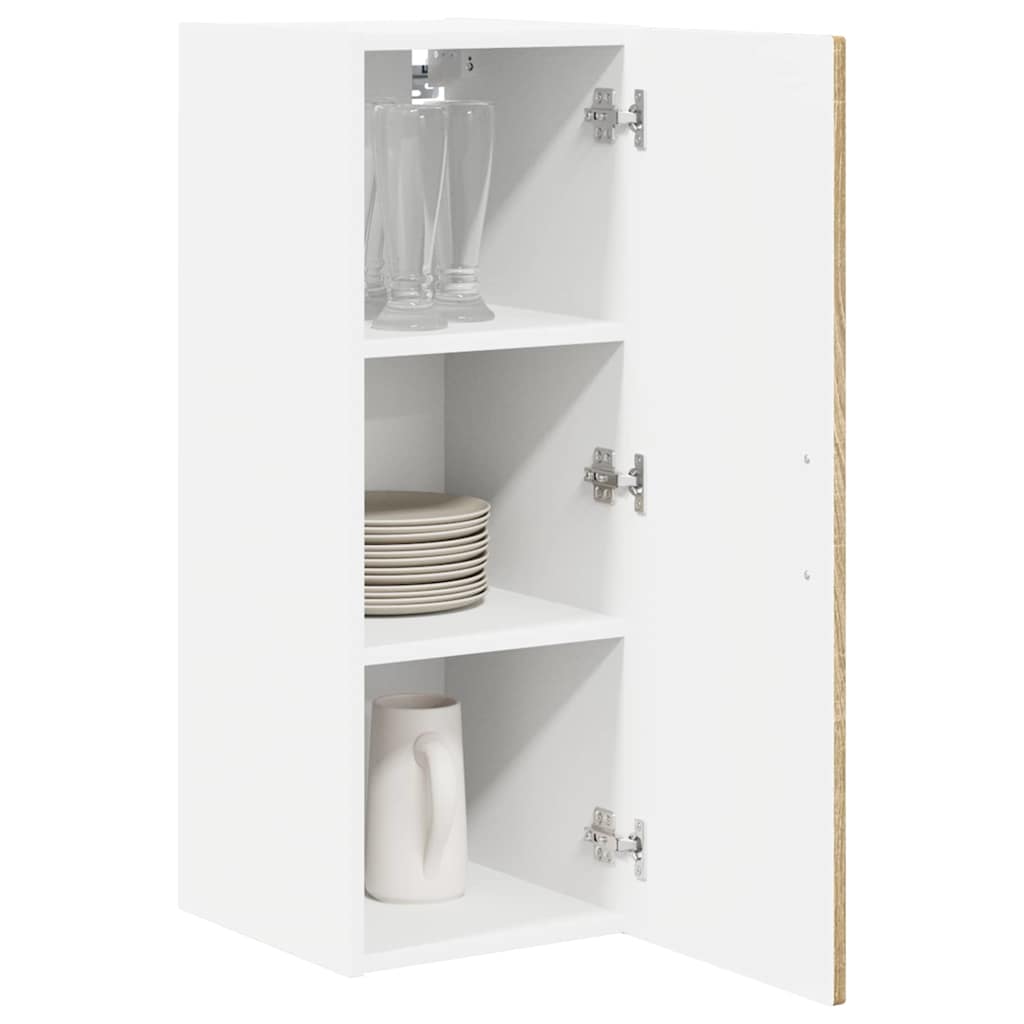 Veggskap PORTO 2 pcs Sonoma eik 30 x 31 x 80 cm Konstruert tre