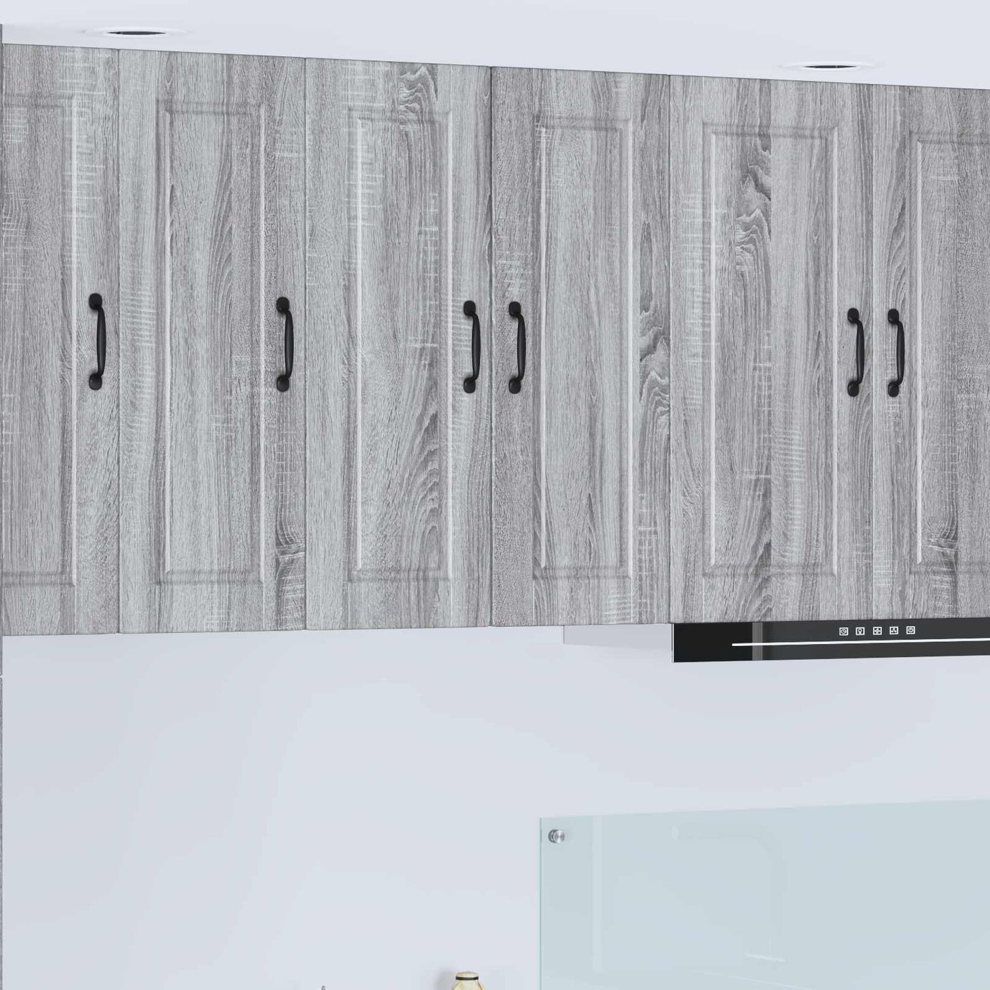 Veggskap PORTO 2 pcs Grå Sonoma 30 x 31 x 80 cm Konstruert tre