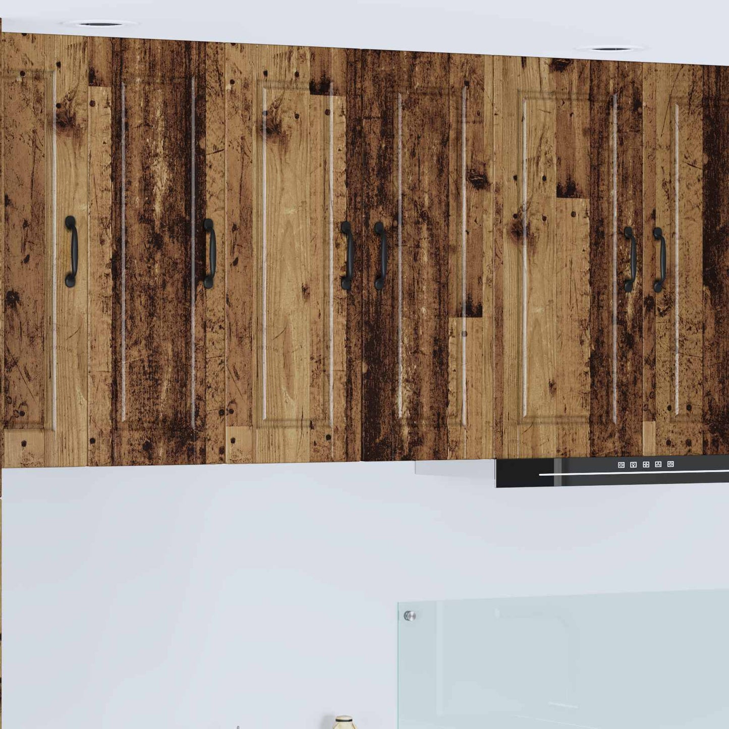 Veggskap PORTO Gammelt tre 30 x 31 x 80 cm Konstruert tre