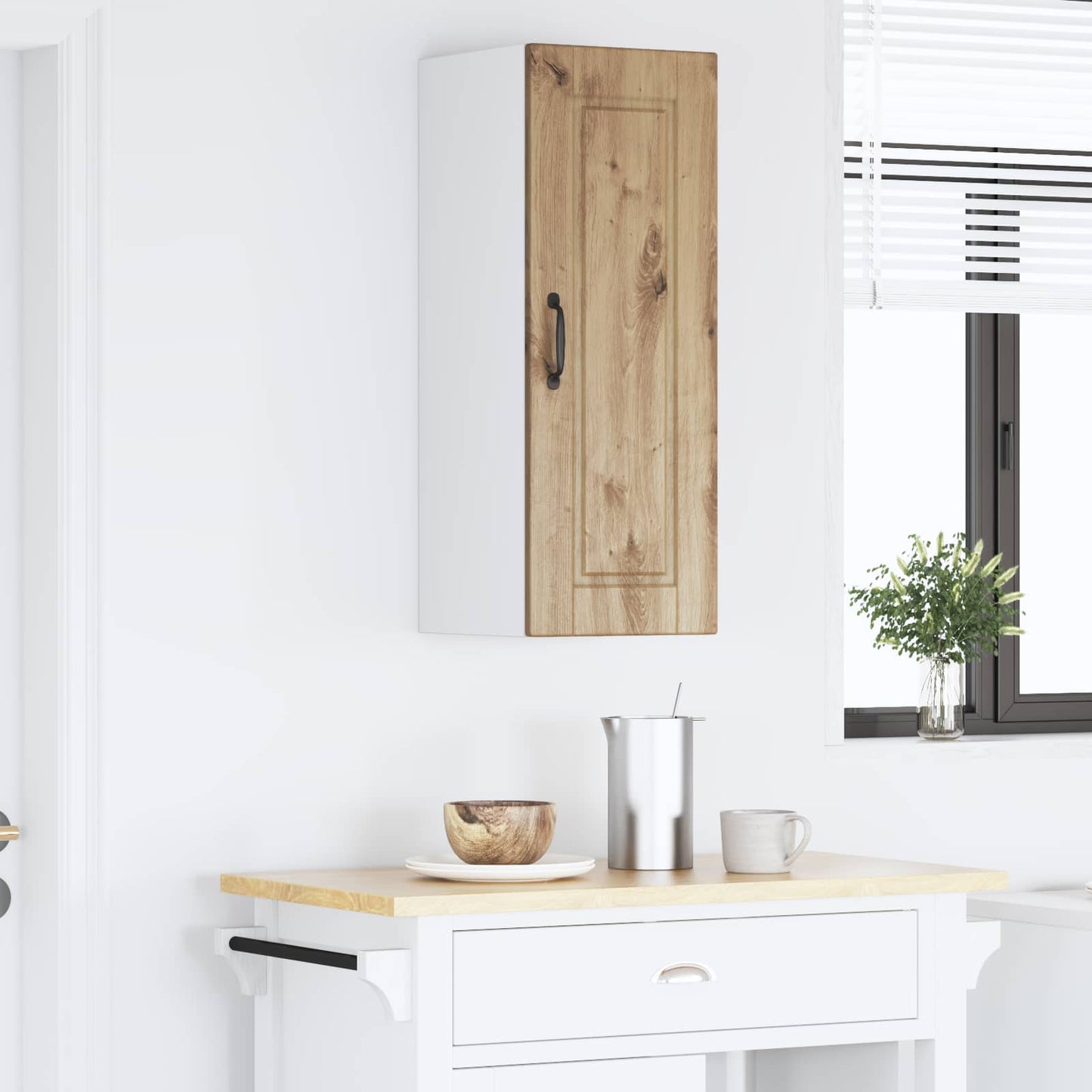 Veggskap PORTO Artisan Eik 30 x 31 x 80 cm Konstruert tre