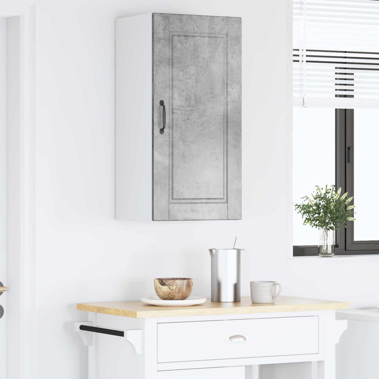 Veggskap PORTO Betonggrå 40 x 31 x 80 cm Konstruert tre