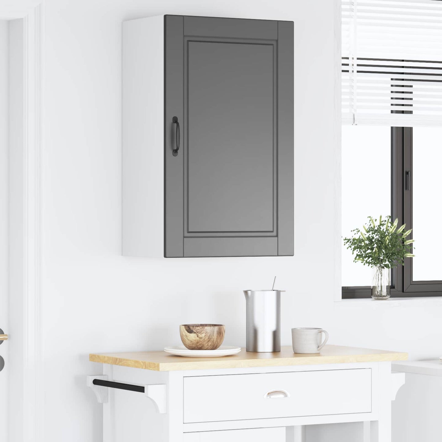 Veggskap PORTO Svart 50 x 31 x 80 cm Konstruert tre