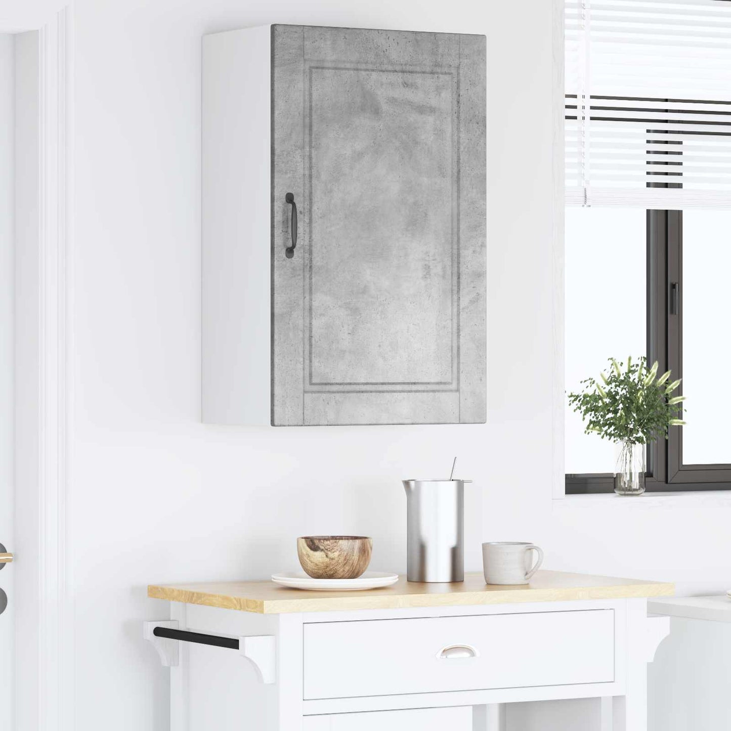 Veggskap PORTO Betonggrå 50 x 31 x 80 cm Konstruert tre