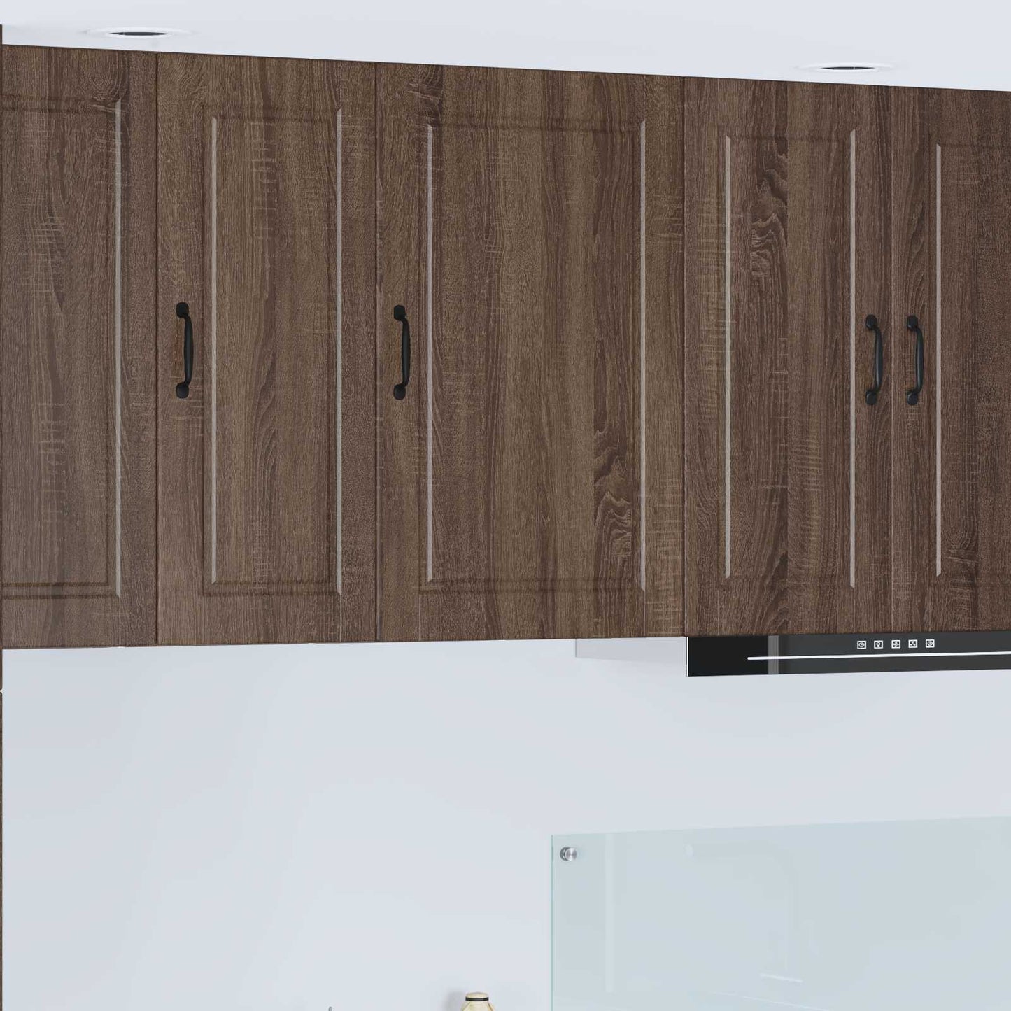 Veggskap PORTO Brun Eik 50 x 31 x 80 cm Konstruert tre