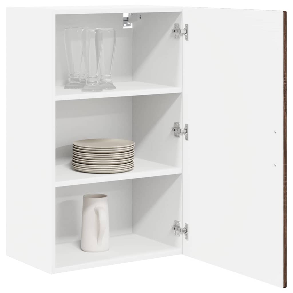 Veggskap PORTO Brun Eik 50 x 31 x 80 cm Konstruert tre