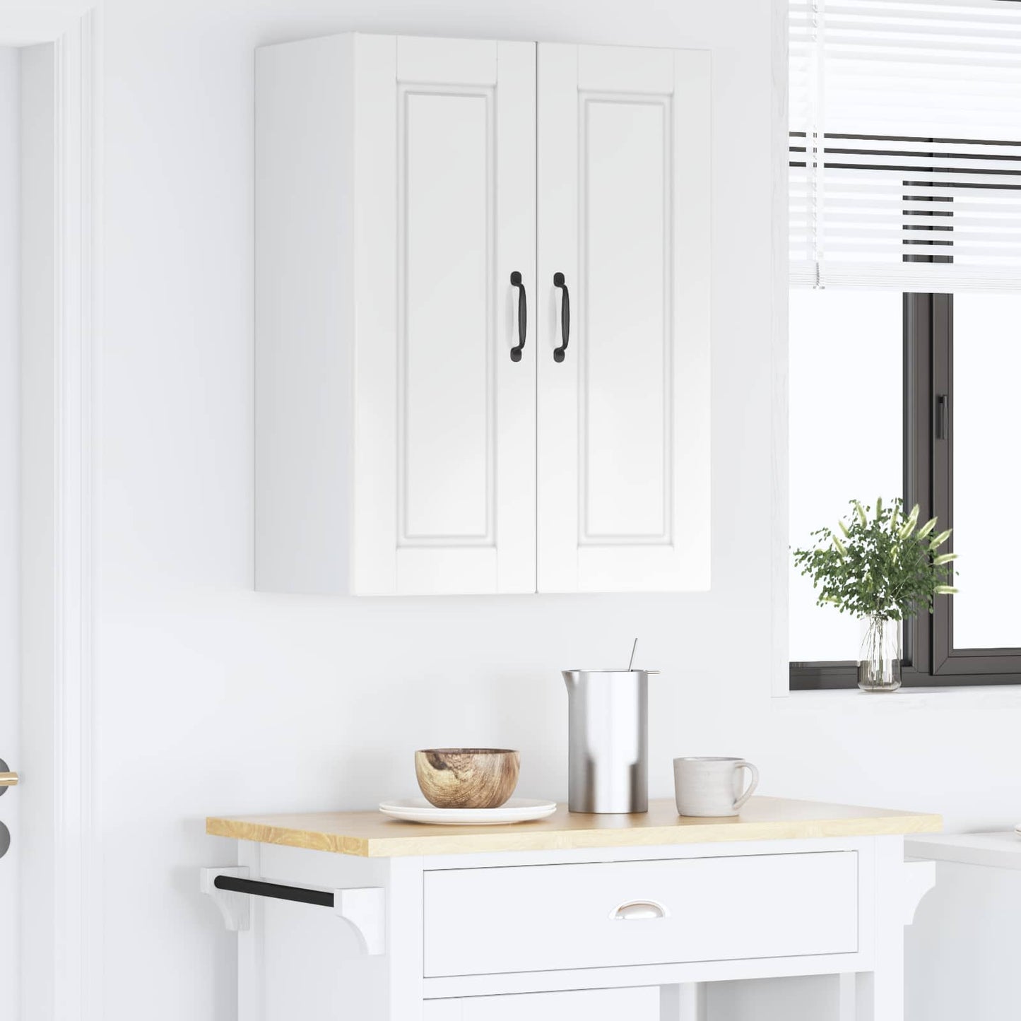 Veggskap PORTO Høyglanset hvit 60 x 31 x 80 cm Konstruert tre