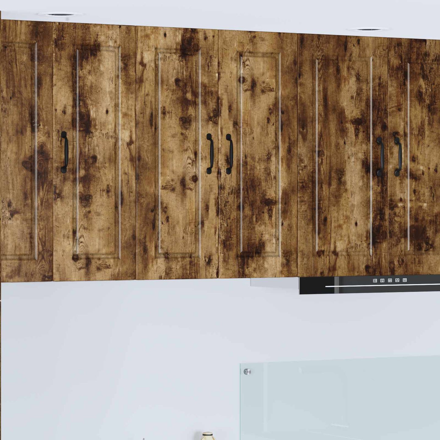 Veggskap PORTO Røkt eik 60 x 31 x 80 cm Konstruert tre
