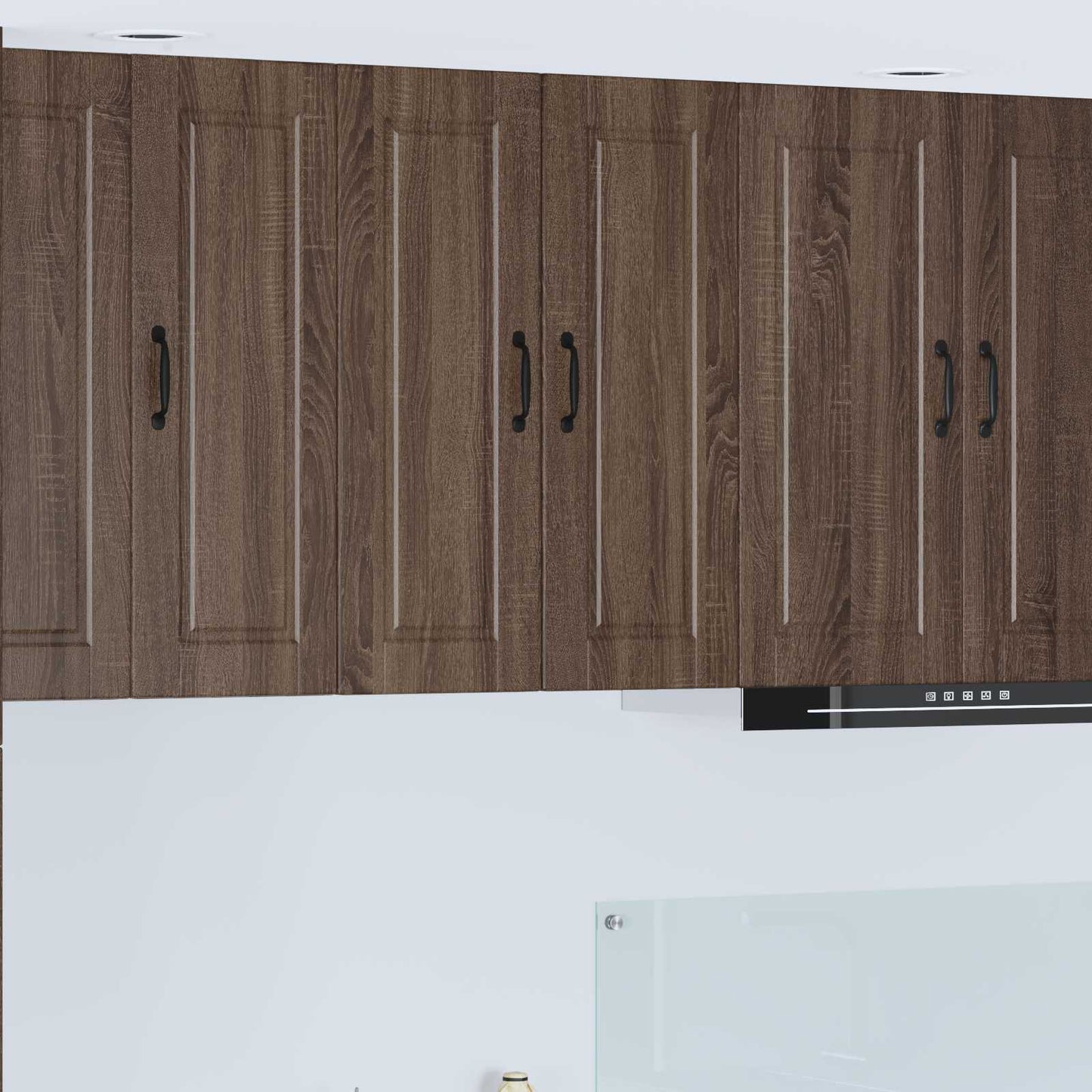 Veggskap PORTO Brun Eik 60 x 31 x 80 cm Konstruert tre