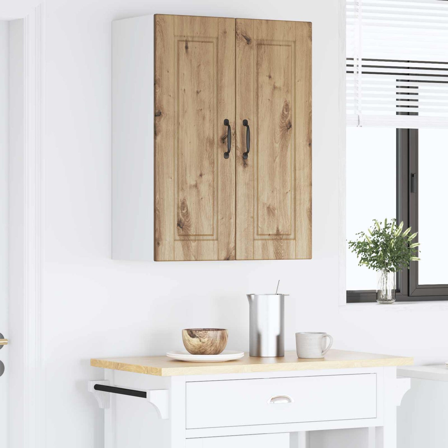 Veggskap PORTO Artisan Eik 60 x 31 x 80 cm Konstruert tre