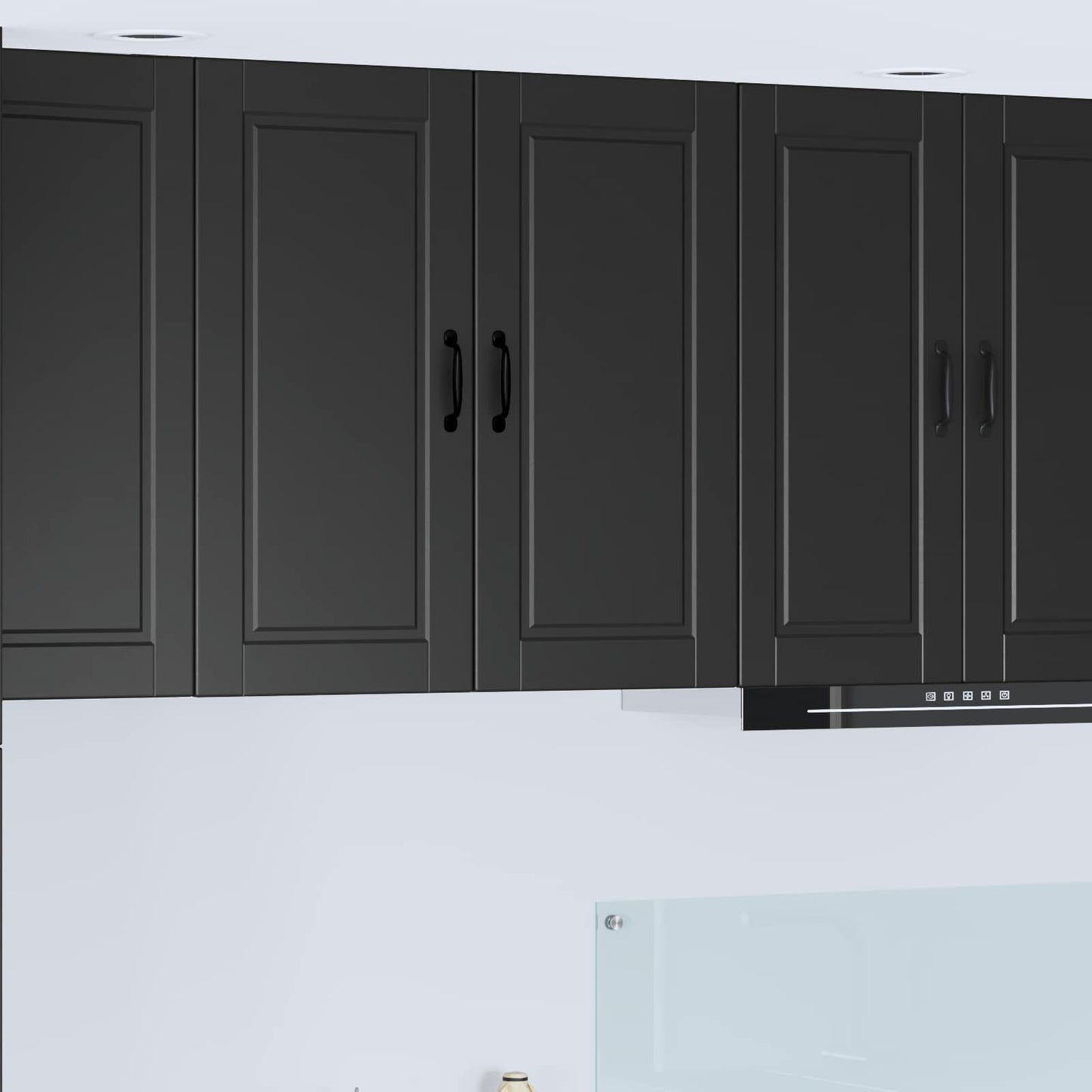 Veggskap PORTO Svart 80 x 31 x 80 cm Konstruert tre