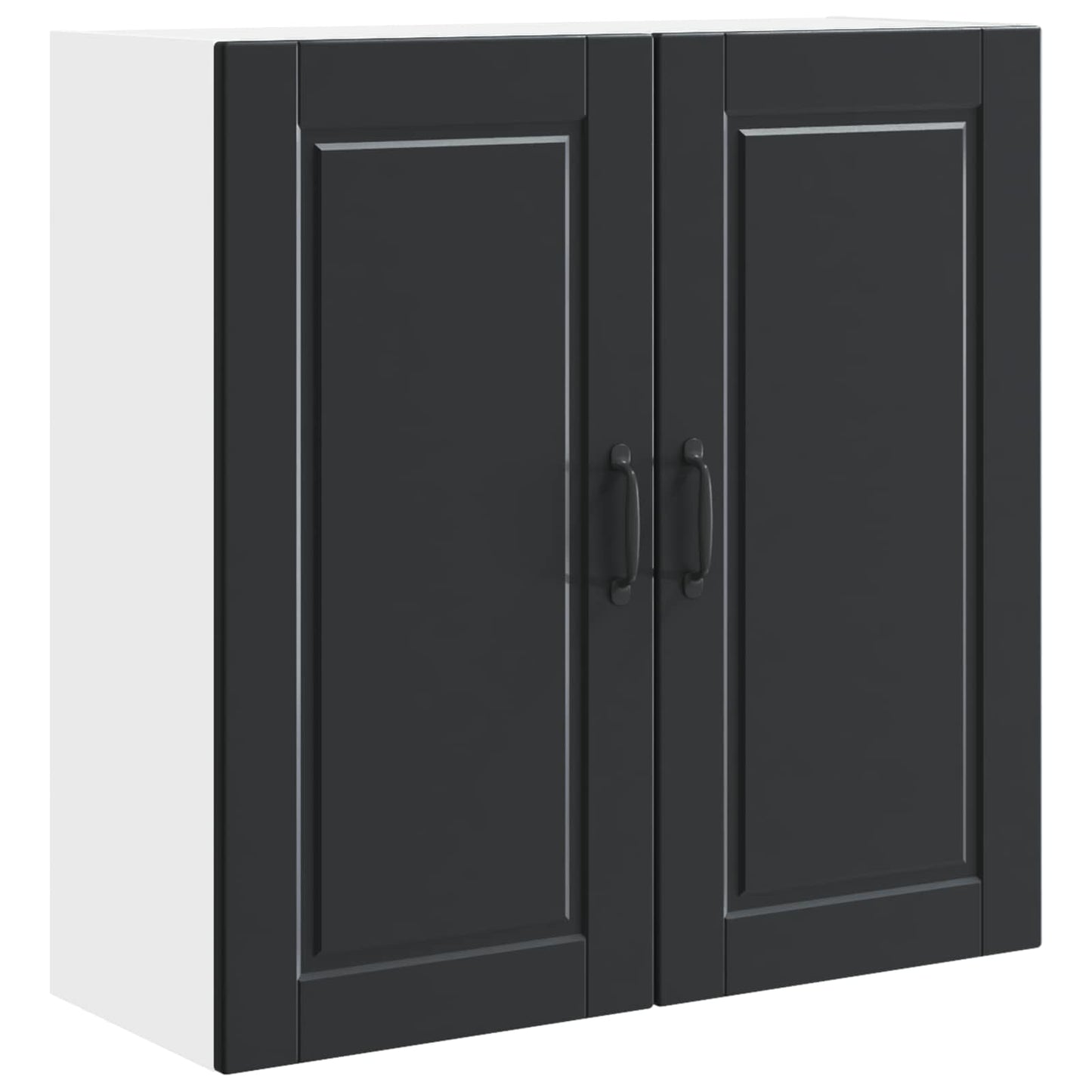 Veggskap PORTO Svart 80 x 31 x 80 cm Konstruert tre