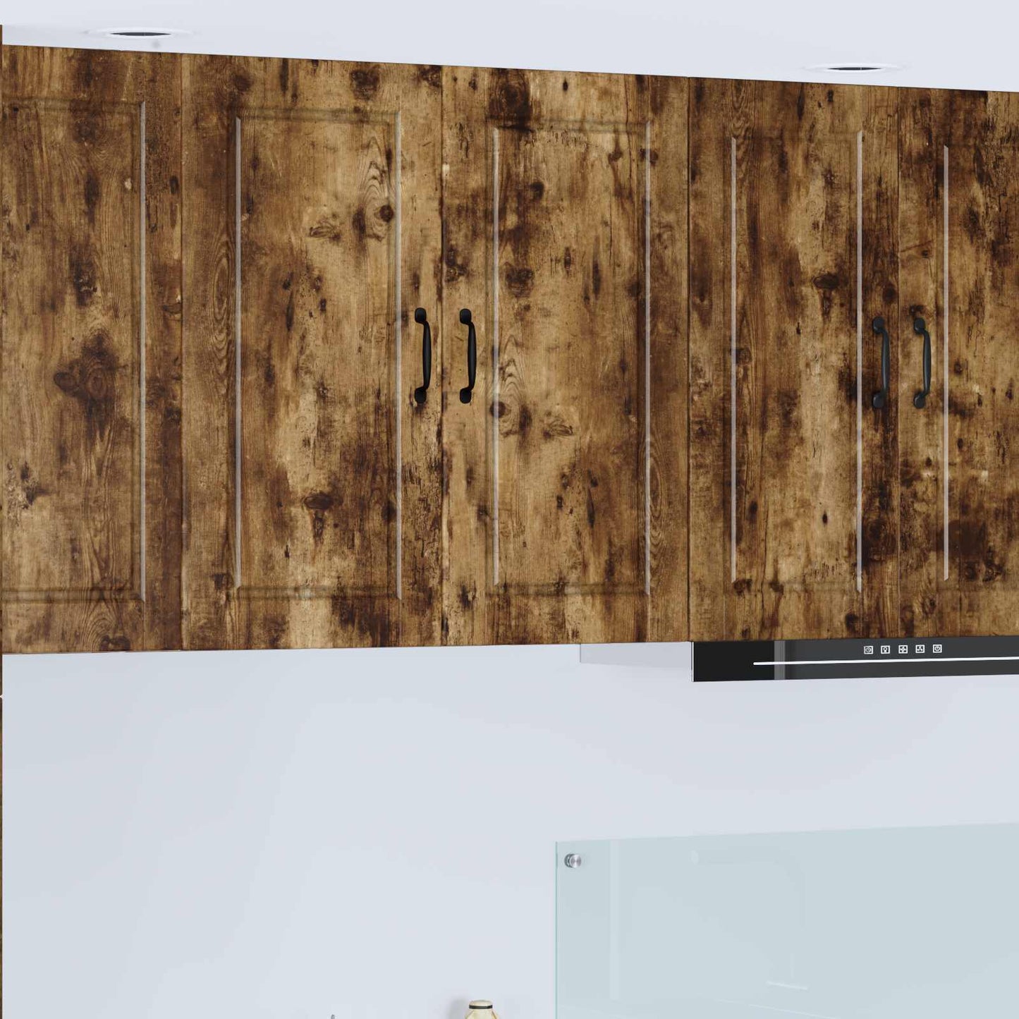 Veggskap PORTO Røkt eik 80 x 31 x 80 cm Konstruert tre