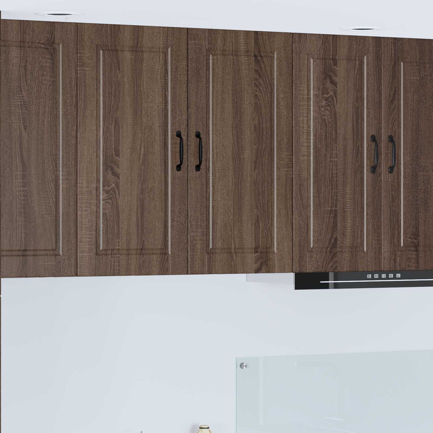 Veggskap PORTO Brun Eik 80 x 31 x 80 cm Konstruert tre
