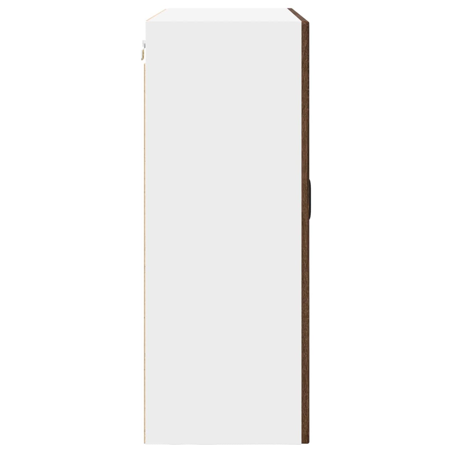 Veggskap PORTO Brun Eik 80 x 31 x 80 cm Konstruert tre