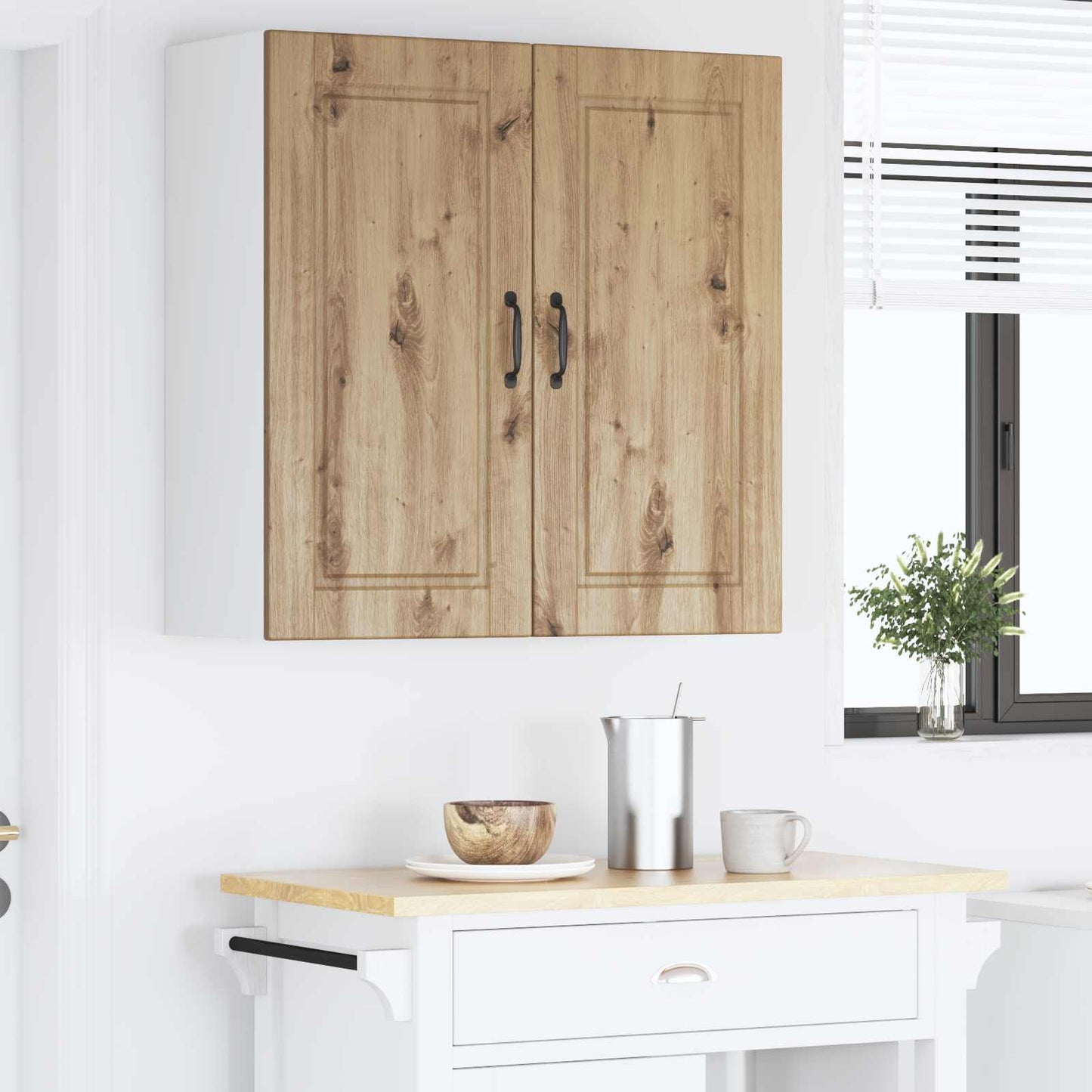 Veggskap PORTO Artisan Eik 80 x 31 x 80 cm Konstruert tre