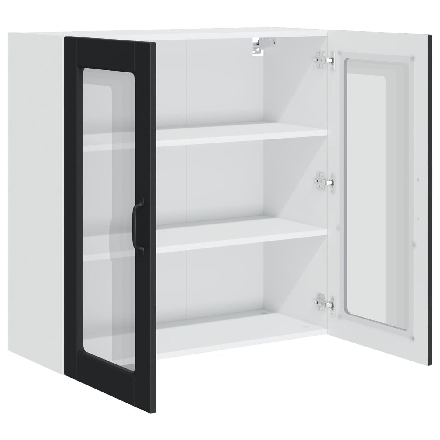 Vegghylle PORTO Svart 80 x 31 x 80 cm Konstruert tre