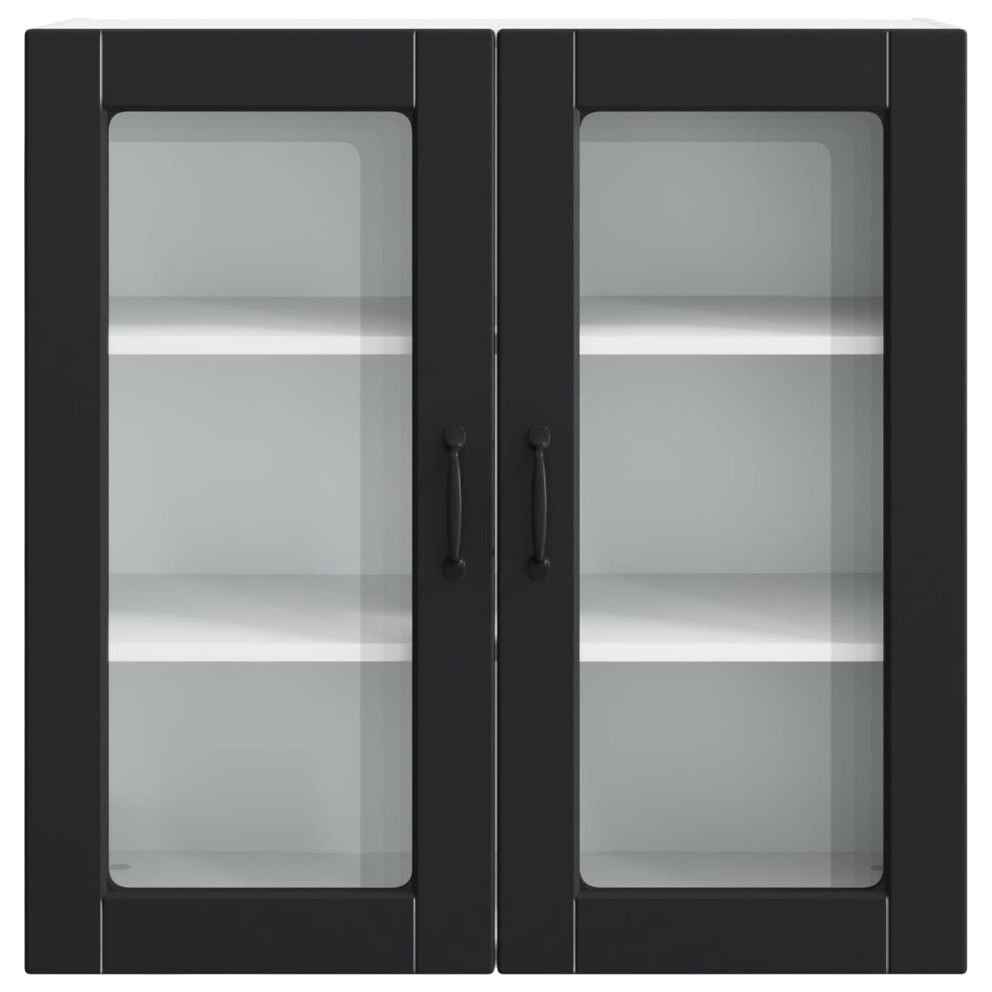 Vegghylle PORTO Svart 80 x 31 x 80 cm Konstruert tre