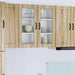 Vegghylle PORTO Sonoma eik 80 x 31 x 80 cm Konstruert tre