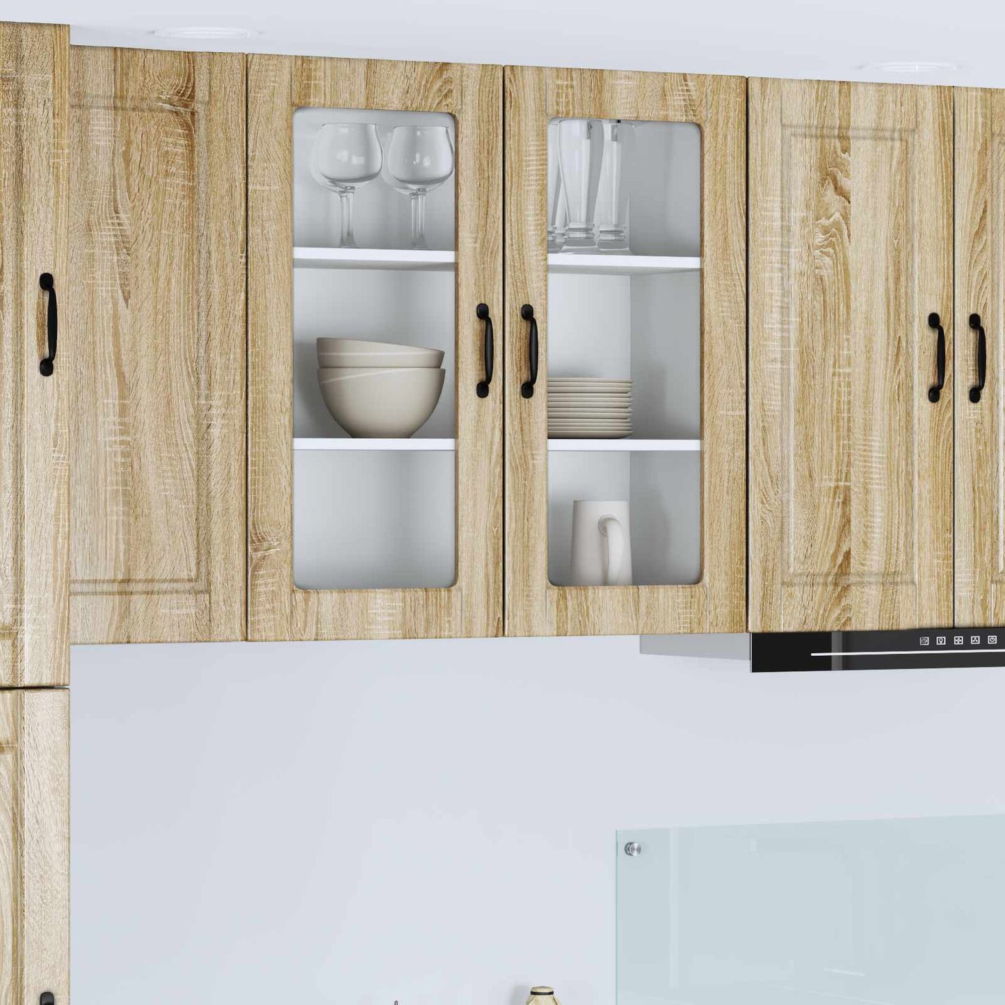 Vegghylle PORTO Sonoma eik 80 x 31 x 80 cm Konstruert tre