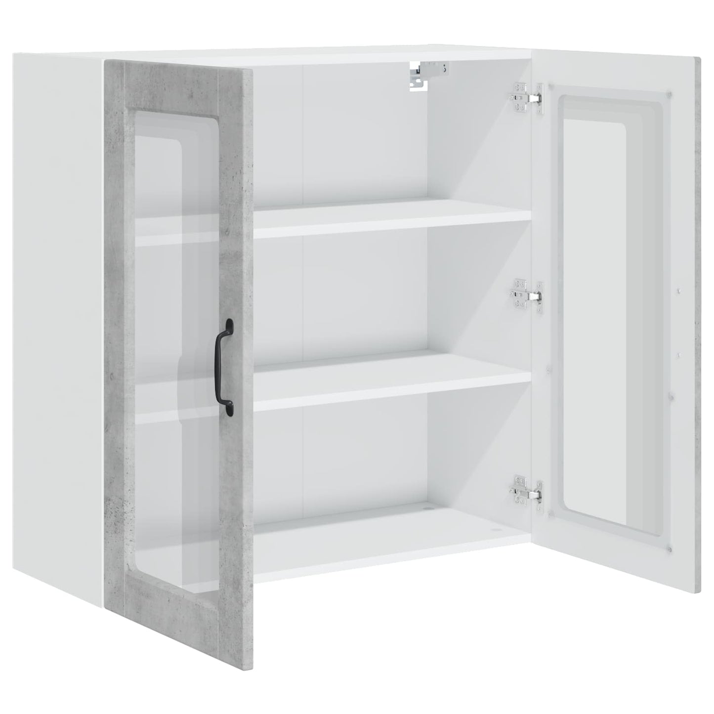 Vegghylle PORTO Betonggrå 80 x 31 x 80 cm Konstruert tre