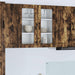 Vegghylle PORTO Røkt eik 80 x 31 x 80 cm Konstruert tre
