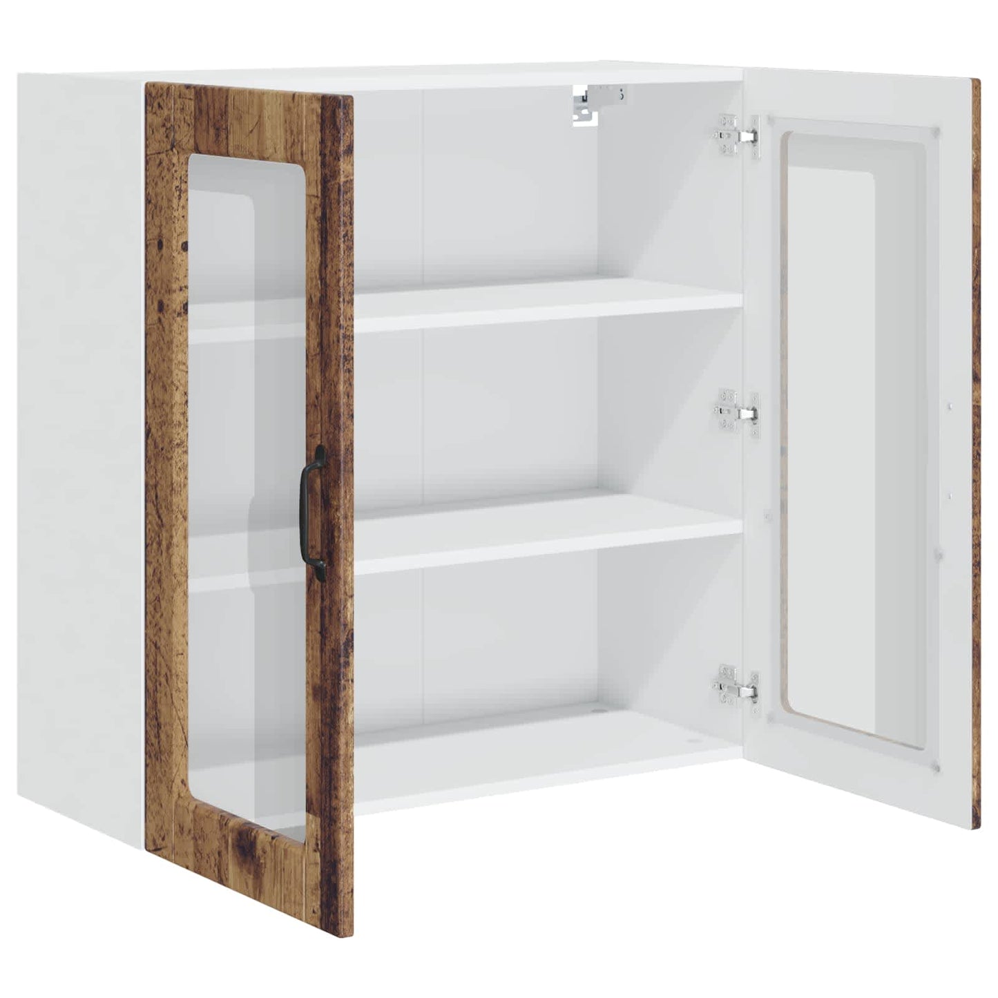 Vegghylle PORTO Gammelt tre 80 x 31 x 80 cm Konstruert tre