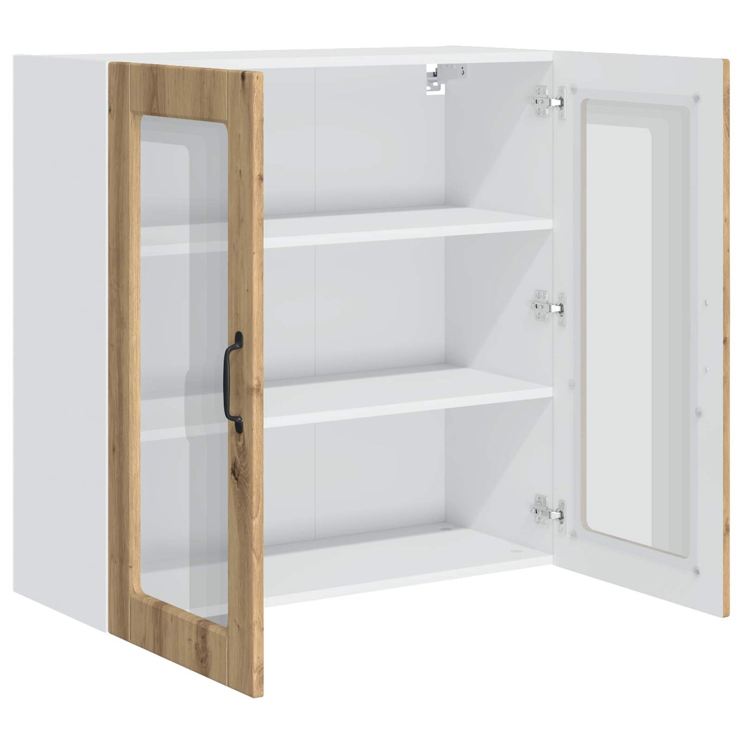 Vegghylle PORTO Artisan Eik 80 x 31 x 80 cm Konstruert tre
