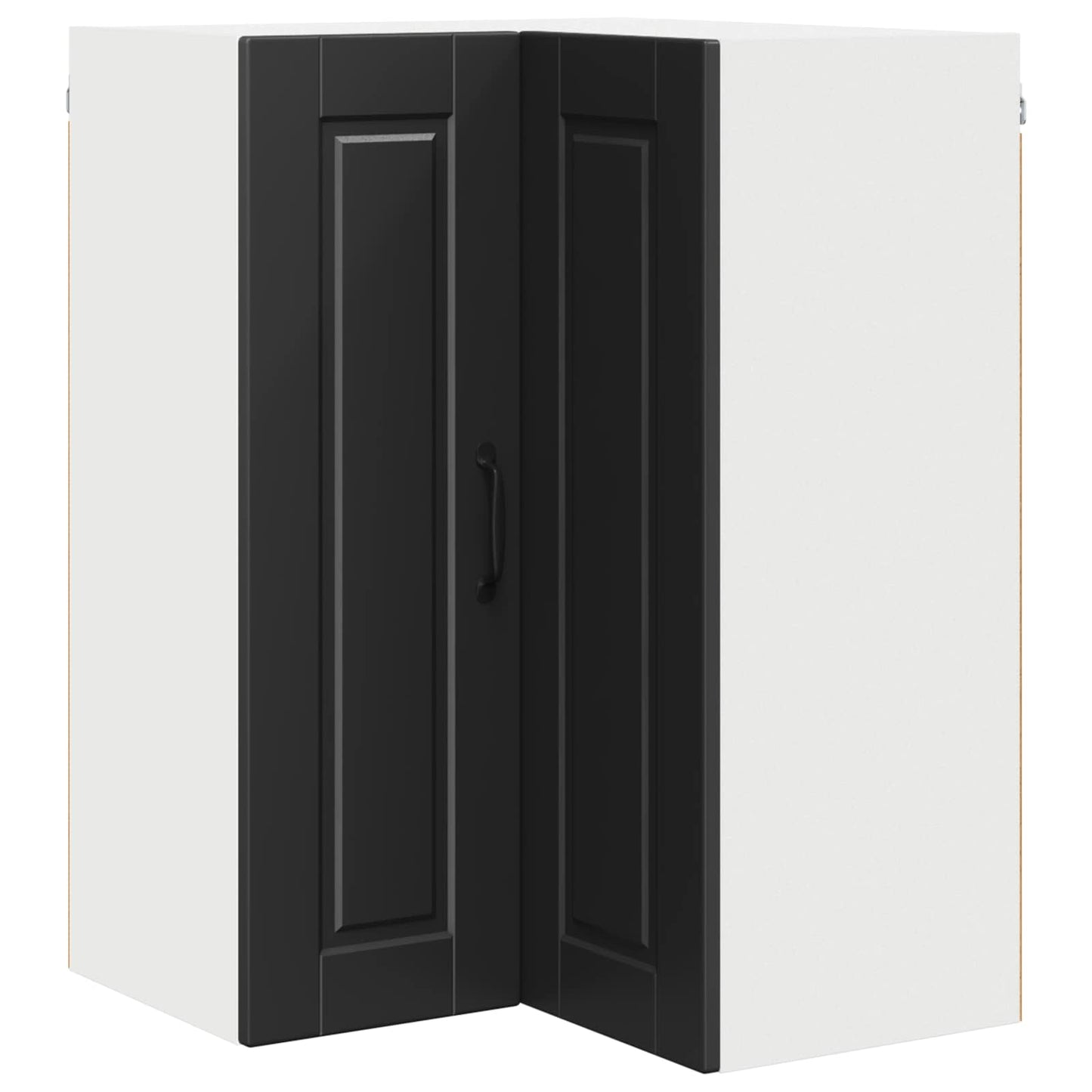 Vegghjørneskap PORTO Svart 57 x 57 x 80 cm Konstruert tre