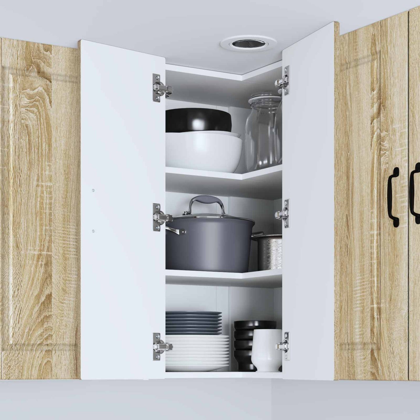 Vegghjørneskap PORTO Sonoma eik 57 x 57 x 80 cm Konstruert tre