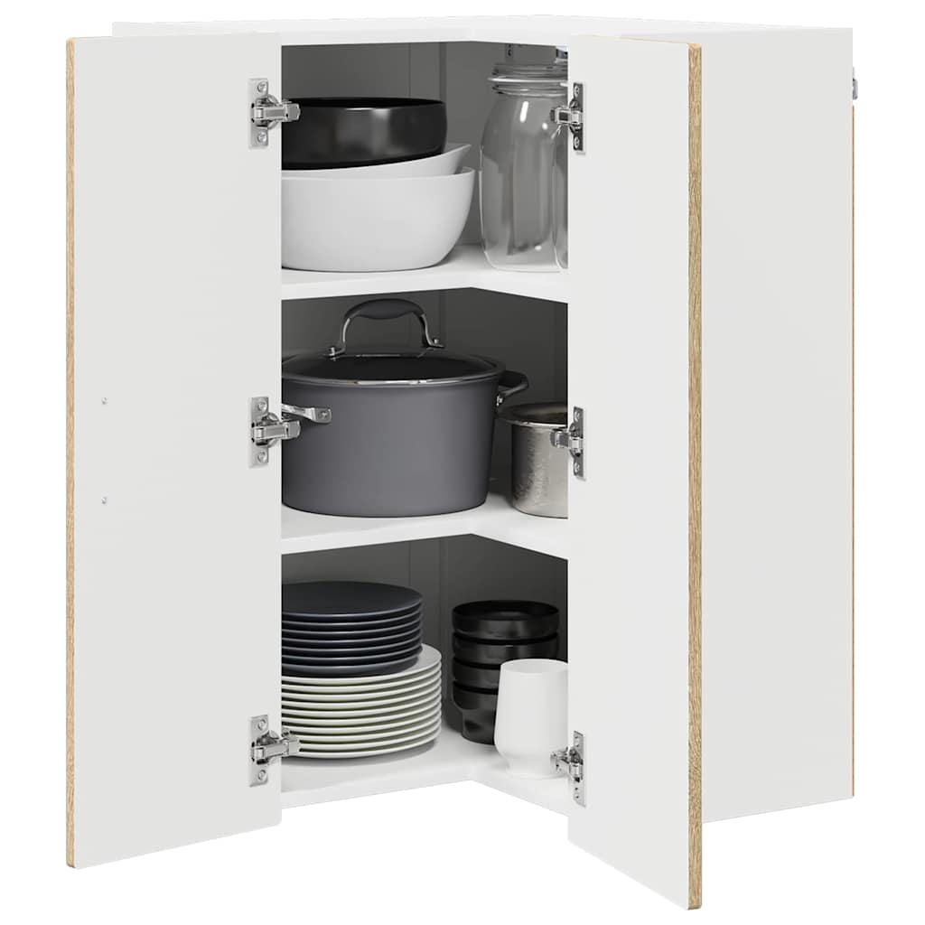 Vegghjørneskap PORTO Sonoma eik 57 x 57 x 80 cm Konstruert tre